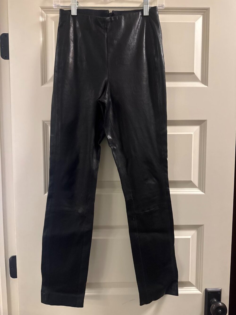 rag & bone New York Black Lamb Leather Pull On Pants Size 2